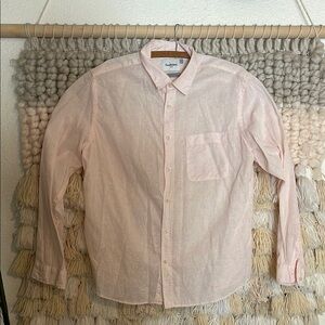 Men's Goodfellow Pink Shirt Linen Blend L